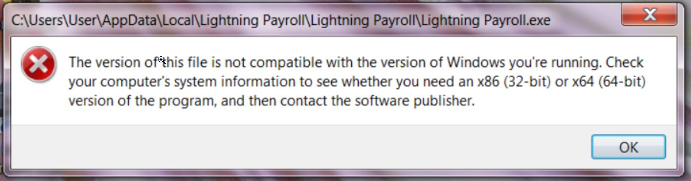 Incompatible architecture error on Mac