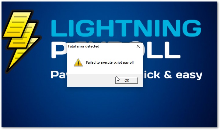 Failed to execute script payroll error message