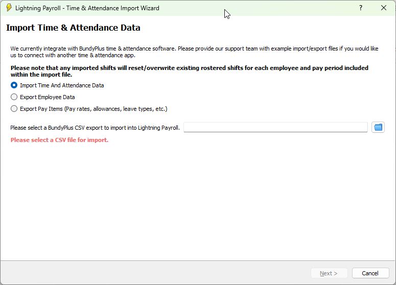 Import BundyPlus files